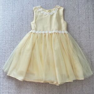 Rachel Riley Cream Floral Trim Formal Dress Size 4T